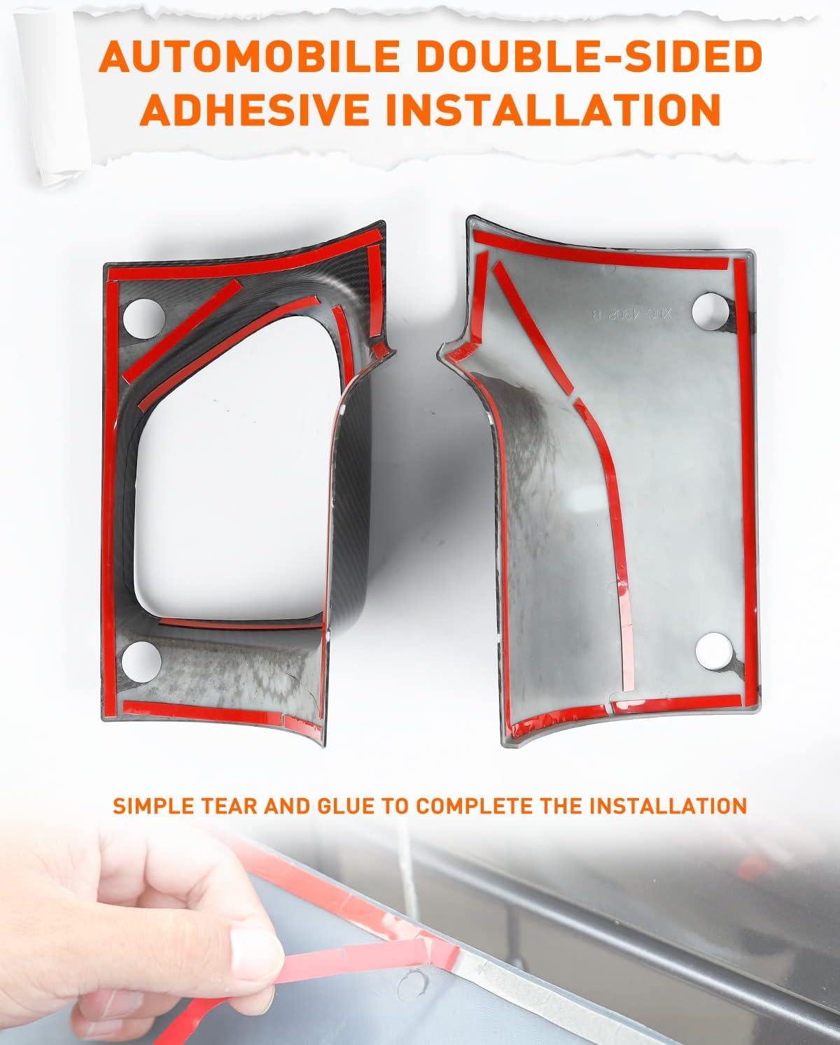 imageSavadicar Cowl Body Armor Outer Cowl Covers Corner Guards for 20182025 Jeep Wrangler JL JLU ampamp Jeep Gladiator JT 24 Door Exterior Accessories Parts Textured Black PairCarbon Fiber