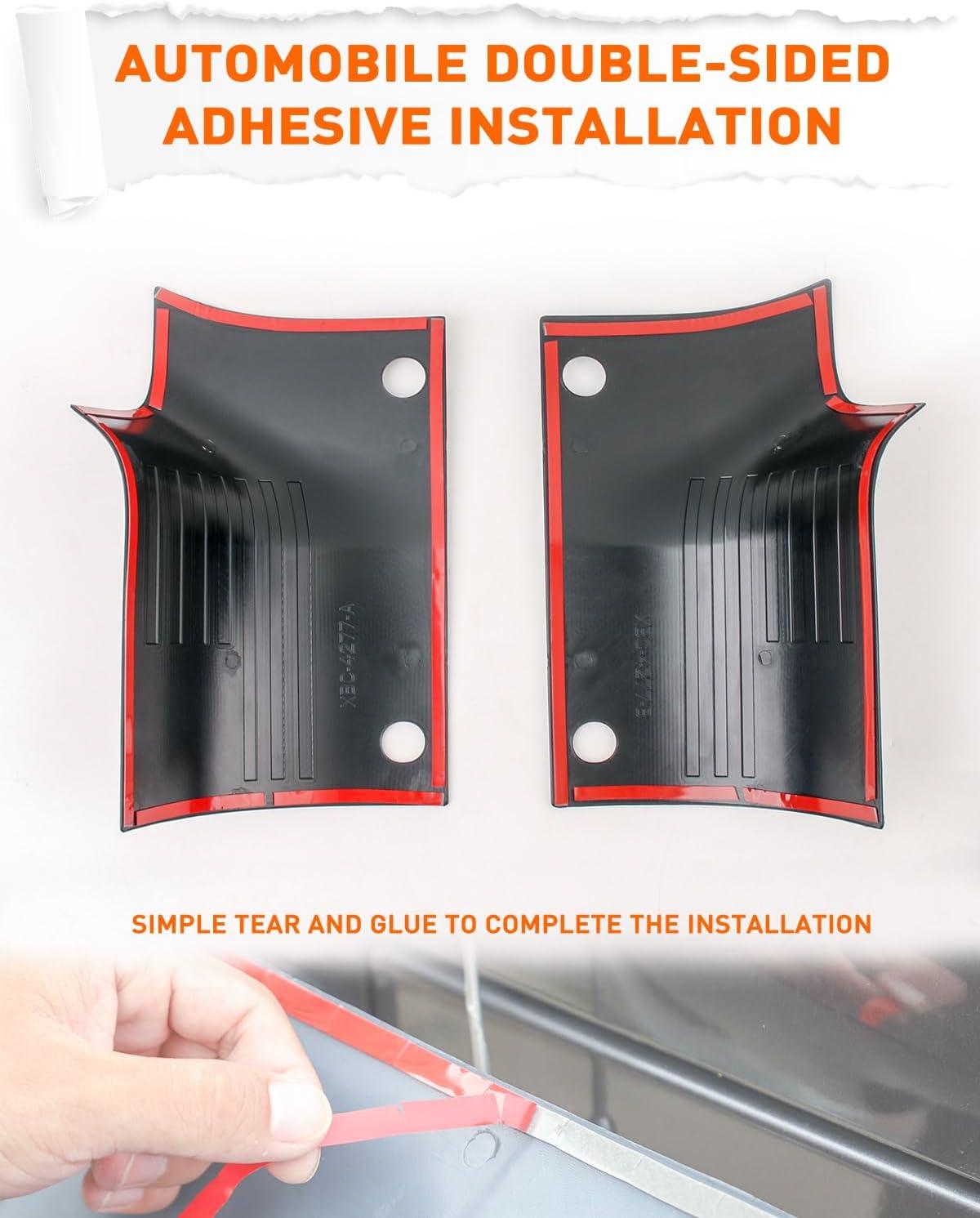 imageSavadicar Cowl Body Armor Outer Cowl Covers Corner Guards for 20182025 Jeep Wrangler JL JLU ampamp Jeep Gladiator JT 24 Door Exterior Accessories Parts Textured Black PairUSA Flag Pattern