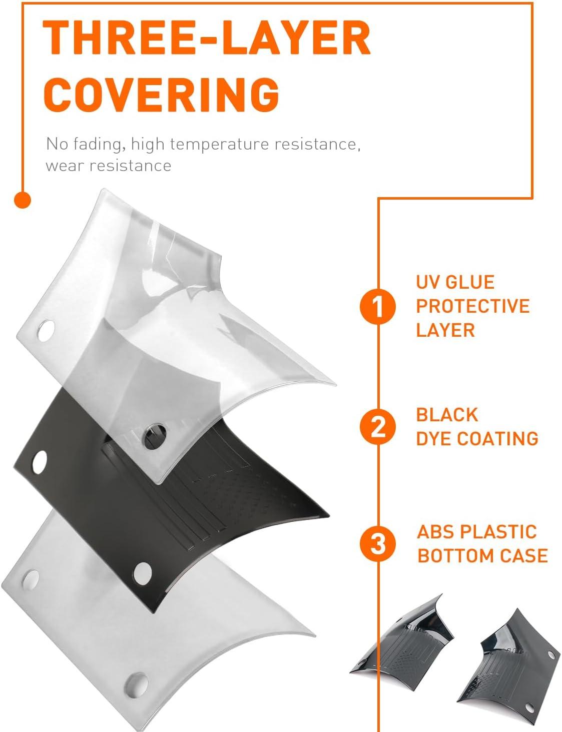 imageSavadicar Cowl Body Armor Outer Cowl Covers Corner Guards for 20182025 Jeep Wrangler JL JLU ampamp Jeep Gladiator JT 24 Door Exterior Accessories Parts Textured Black PairUSA Flag Pattern