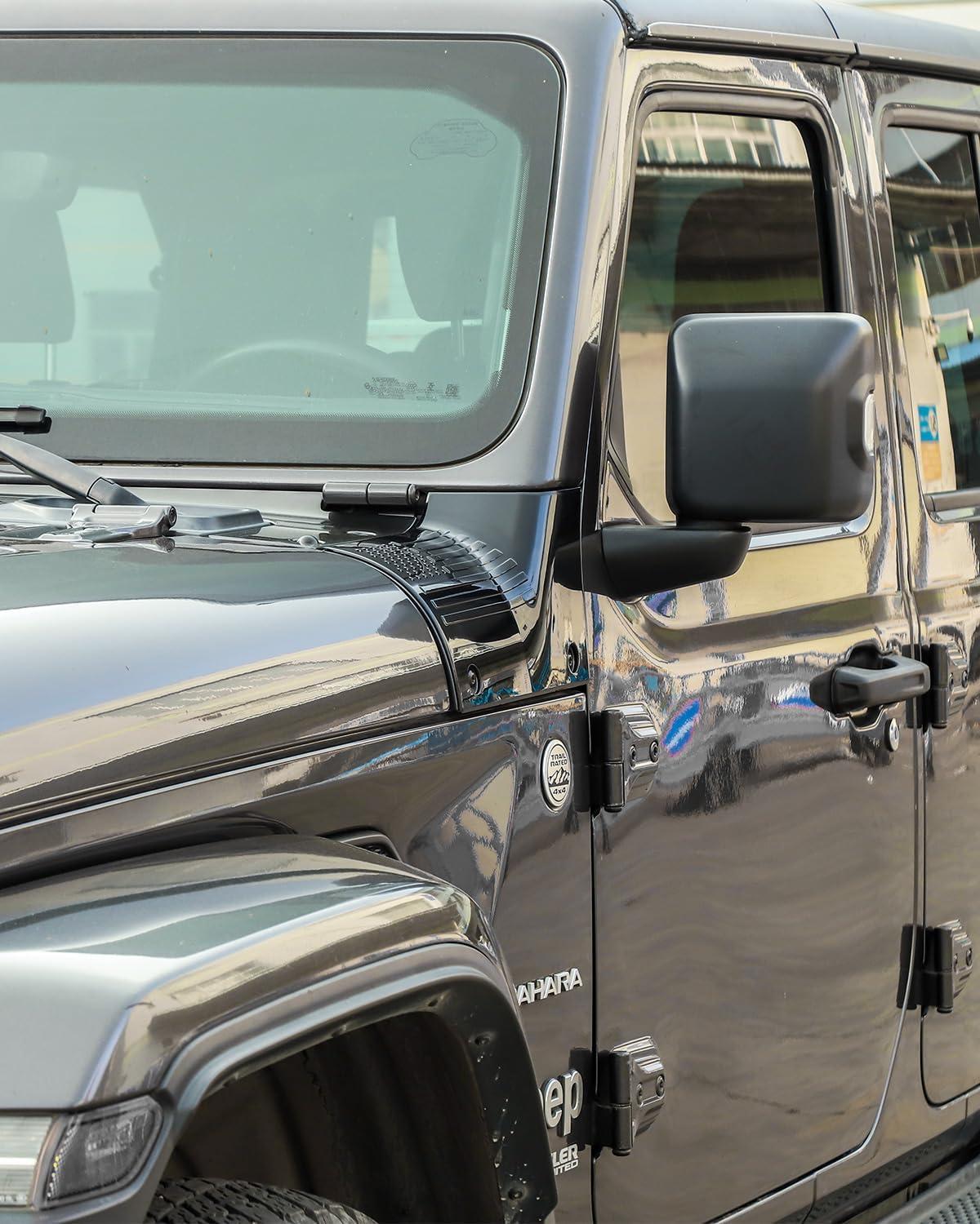 imageSavadicar Cowl Body Armor Outer Cowl Covers Corner Guards for 20182025 Jeep Wrangler JL JLU ampamp Jeep Gladiator JT 24 Door Exterior Accessories Parts Textured Black PairUSA Flag Pattern