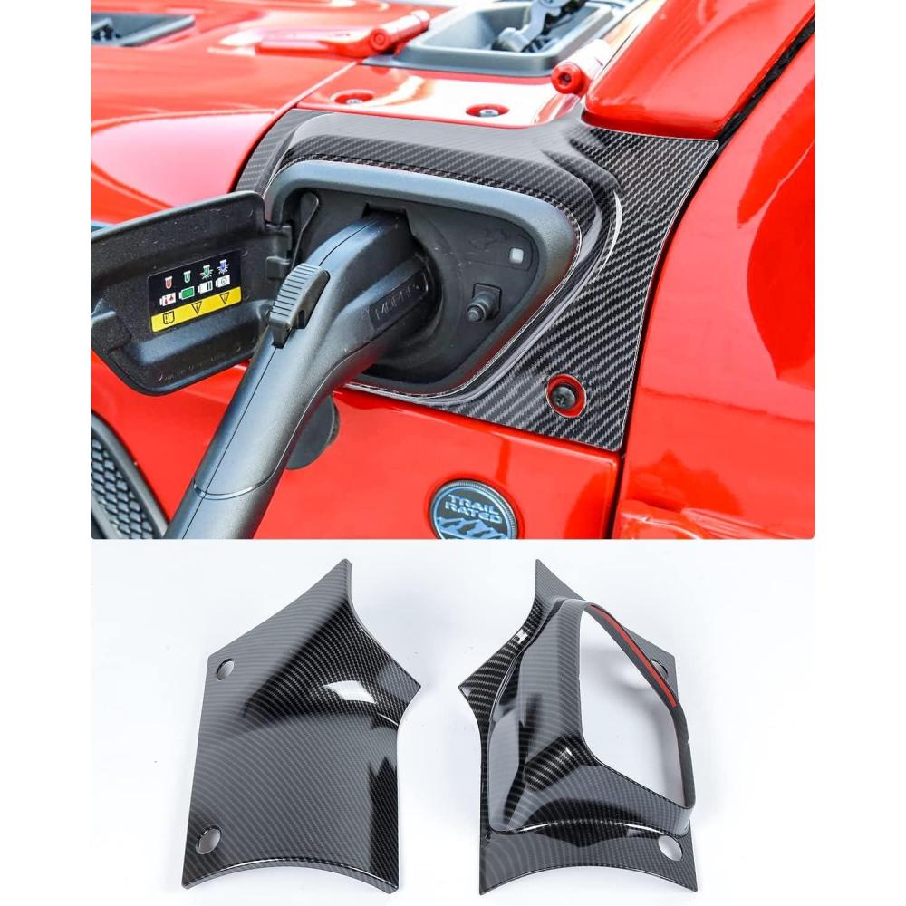 imageSavadicar Cowl Body Armor Outer Cowl Covers Corner Guards for 20182025 Jeep Wrangler JL JLU ampamp Jeep Gladiator JT 24 Door Exterior Accessories Parts Textured Black PairCarbon Fiber