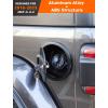 imageSavadicar Gas Cap Cover Fuel Filler Tank Door Compatible with 20182025 Jeep Wrangler JL JLU 4xe 2 and 4 Door ABS  Aluminum Alloy Structure Replacement Accessories BlackBlack