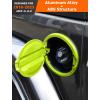 imageSavadicar Gas Cap Cover Fuel Filler Tank Door Compatible with 20182025 Jeep Wrangler JL JLU 4xe 2 and 4 Door ABS  Aluminum Alloy Structure Replacement Accessories BlackLight Green