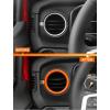 imageSavadicar HVAC Air Vent Trim Covers for 2024 Jeep Wrangler JL ampamp Gladiator JT  Upgrade Your Ride Style with 2 Pcs Aluminum Alloy Dashboard AC Vent Accents Premium Interior Accessories OrangeOrange