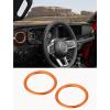 imageSavadicar HVAC Air Vent Trim Covers for 2024 Jeep Wrangler JL ampamp Gladiator JT  Upgrade Your Ride Style with 2 Pcs Aluminum Alloy Dashboard AC Vent Accents Premium Interior Accessories OrangeOrange