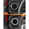 imageSavadicar HVAC Air Vent Trim Covers for 2024 Jeep Wrangler JL ampamp Gladiator JT  Upgrade Your Ride Style with 2 Pcs Aluminum Alloy Dashboard AC Vent Accents Premium Interior Accessories OrangeWhite