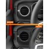 imageSavadicar HVAC Air Vent Trim Covers for 2024 Jeep Wrangler JL ampamp Gladiator JT  Upgrade Your Ride Style with 2 Pcs Aluminum Alloy Dashboard AC Vent Accents Premium Interior Accessories OrangeCarbon Fiber