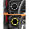 imageSavadicar HVAC Air Vent Trim Covers for 2024 Jeep Wrangler JL ampamp Gladiator JT  Upgrade Your Ride Style with 2 Pcs Aluminum Alloy Dashboard AC Vent Accents Premium Interior Accessories OrangeYellow