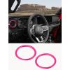 imageSavadicar HVAC Air Vent Trim Covers for 2024 Jeep Wrangler JL ampamp Gladiator JT  Upgrade Your Ride Style with 2 Pcs Aluminum Alloy Dashboard AC Vent Accents Premium Interior Accessories OrangePink