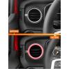 imageSavadicar HVAC Air Vent Trim Covers for 2024 Jeep Wrangler JL ampamp Gladiator JT  Upgrade Your Ride Style with 2 Pcs Aluminum Alloy Dashboard AC Vent Accents Premium Interior Accessories OrangePink