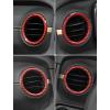 imageSavadicar HVAC Air Vent Trim Covers for 2024 Jeep Wrangler JL ampamp Gladiator JT  Upgrade Your Ride Style with 2 Pcs Aluminum Alloy Dashboard AC Vent Accents Premium Interior Accessories OrangeRed Carbon Fiber