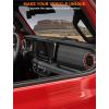 imageSavadicar HVAC Air Vent Trim Covers for 2024 Jeep Wrangler JL ampamp Gladiator JT  Upgrade Your Ride Style with 2 Pcs Aluminum Alloy Dashboard AC Vent Accents Premium Interior Accessories OrangeRed Carbon Fiber