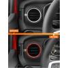 imageSavadicar HVAC Air Vent Trim Covers for 2024 Jeep Wrangler JL ampamp Gladiator JT  Upgrade Your Ride Style with 2 Pcs Aluminum Alloy Dashboard AC Vent Accents Premium Interior Accessories OrangeRed Carbon Fiber