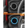 imageSavadicar HVAC Air Vent Trim Covers for 2024 Jeep Wrangler JL ampamp Gladiator JT  Upgrade Your Ride Style with 2 Pcs Aluminum Alloy Dashboard AC Vent Accents Premium Interior Accessories OrangeBaby Blue
