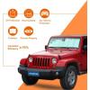 imageSavadicar Windshield Sun Shade for 19972018 Jeep Wrangler TJ JK JKU Sunshades Heat Shield Aluminum Foil Triple Laminate Structure SilverStandard