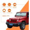 imageSavadicar Windshield Sun Shade for 19972018 Jeep Wrangler TJ JK JKU Sunshades Heat Shield Aluminum Foil Triple Laminate Structure SilverUSA Flag
