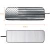 imageSavadicar Windshield Sun Shade for 20182025 Jeep Wrangler JL JLU ampamp Gladiator JT Sunshades Heat Shield Aluminum Foil Triple Laminate Structure SilverUSA Flag