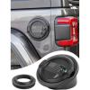 imageSavadicar Gas Cap Cover Fuel Tank Door for 20182025 Jeep Wrangler JL JLU 4xe 24 Door ABS  Aluminum Alloy Construction USA Flag Exterior Accessories Blackwith Lock