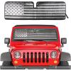 imageSavadicar Windshield Sun Shade for 19972018 Jeep Wrangler TJ JK JKU Sunshades Heat Shield Aluminum Foil Triple Laminate Structure SilverUSA Flag
