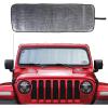 imageSavadicar Windshield Sun Shade for 20182025 Jeep Wrangler JL JLU ampamp Gladiator JT Sunshades Heat Shield Aluminum Foil Triple Laminate Structure SilverStandard