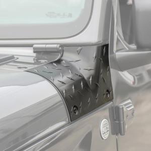 imageSavadicar Cowl Body Armor Outer Cowl Covers Corner Guards for 20182025 Jeep Wrangler JL JLU ampamp Jeep Gladiator JT 24 Door Exterior Accessories Parts Textured Black PairDiamond Pattern