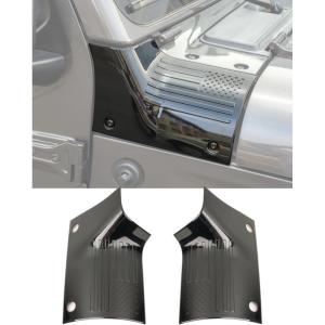 imageSavadicar Cowl Body Armor Outer Cowl Covers Corner Guards for 20182025 Jeep Wrangler JL JLU ampamp Jeep Gladiator JT 24 Door Exterior Accessories Parts Textured Black PairUSA Flag Pattern