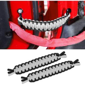 imageSavadicar Door Limiting Straps for Jeep Wrangler YJ TJ JK JL 4xe ampamp Gladiator JT 19872025 HeavyDuty Swing Check Strap 24Door Interior Accessories BlackWhite