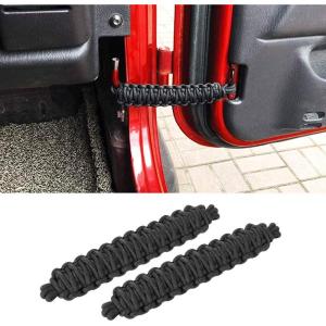 imageSavadicar Door Limiting Straps for Jeep Wrangler YJ TJ JK JL 4xe ampamp Gladiator JT 19872025 HeavyDuty Swing Check Strap 24Door Interior Accessories BlackBlack