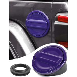 imageSavadicar Gas Cap Cover Fuel Filler Tank Door Compatible with 20182025 Jeep Wrangler JL JLU 4xe 2 and 4 Door ABS  Aluminum Alloy Structure Replacement Accessories BlackPurple