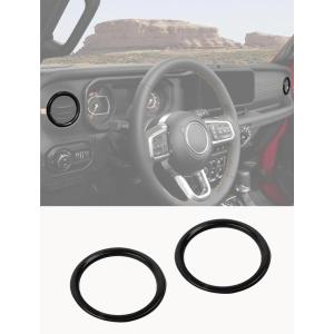 imageSavadicar HVAC Air Vent Trim Covers for 2024 Jeep Wrangler JL ampamp Gladiator JT  Upgrade Your Ride Style with 2 Pcs Aluminum Alloy Dashboard AC Vent Accents Premium Interior Accessories OrangeBlack