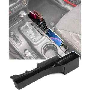 imageSavadicar JK GearTray Gear Shift Console Side Storage Box Passenger Side Organizer Tray for 20112018 Jeep Wrangler JK JKU Interior Accessories Black