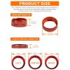 imageSavadicar HVAC Climate Control Panel Knob Trim Kit ampamp Light Control Switch Cover Air Conditioner Knob Aluminum Alloy Ring for 20182025 Jeep Wrangler JL JLU ampamp Gladiator JT Interior AccessoriesOrangeRed