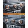imageSavadicar HVAC Climate Control Panel Knob Trim Kit ampamp Light Control Switch Cover Air Conditioner Knob Aluminum Alloy Ring for 20182025 Jeep Wrangler JL JLU ampamp Gladiator JT Interior AccessoriesOrangeOrange