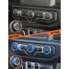 imageSavadicar HVAC Climate Control Panel Knob Trim Kit ampamp Light Control Switch Cover Air Conditioner Knob Aluminum Alloy Ring for 20182025 Jeep Wrangler JL JLU ampamp Gladiator JT Interior AccessoriesOrangeBlue