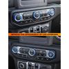imageSavadicar HVAC Climate Control Panel Knob Trim Kit ampamp Light Control Switch Cover Air Conditioner Knob Aluminum Alloy Ring for 20182025 Jeep Wrangler JL JLU ampamp Gladiator JT Interior AccessoriesOrangeBlue