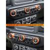 imageSavadicar HVAC Climate Control Panel Knob Trim Kit ampamp Light Control Switch Cover Air Conditioner Knob Aluminum Alloy Ring for 20182025 Jeep Wrangler JL JLU ampamp Gladiator JT Interior AccessoriesOrangeOrange