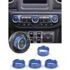 imageSavadicar HVAC Climate Control Panel Knob Trim Kit ampamp Light Control Switch Cover Air Conditioner Knob Aluminum Alloy Ring for 20182025 Jeep Wrangler JL JLU ampamp Gladiator JT Interior AccessoriesOrangeBlue