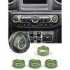 imageSavadicar HVAC Climate Control Panel Knob Trim Kit ampamp Light Control Switch Cover Air Conditioner Knob Aluminum Alloy Ring for 20182025 Jeep Wrangler JL JLU ampamp Gladiator JT Interior AccessoriesOrangeGreen