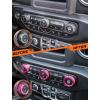 imageSavadicar HVAC Climate Control Panel Knob Trim Kit ampamp Light Control Switch Cover Air Conditioner Knob Aluminum Alloy Ring for 20182025 Jeep Wrangler JL JLU ampamp Gladiator JT Interior AccessoriesOrangePink