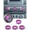 imageSavadicar HVAC Climate Control Panel Knob Trim Kit ampamp Light Control Switch Cover Air Conditioner Knob Aluminum Alloy Ring for 20182025 Jeep Wrangler JL JLU ampamp Gladiator JT Interior AccessoriesOrangePurple