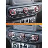imageSavadicar HVAC Climate Control Panel Knob Trim Kit ampamp Light Control Switch Cover Air Conditioner Knob Aluminum Alloy Ring for 20182025 Jeep Wrangler JL JLU ampamp Gladiator JT Interior AccessoriesOrangeRed