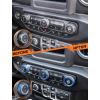imageSavadicar HVAC Climate Control Panel Knob Trim Kit ampamp Light Control Switch Cover Air Conditioner Knob Aluminum Alloy Ring for 20182025 Jeep Wrangler JL JLU ampamp Gladiator JT Interior AccessoriesOrangeBlue