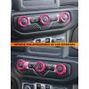 imageSavadicar HVAC Climate Control Panel Knob Trim Kit ampamp Light Control Switch Cover Air Conditioner Knob Aluminum Alloy Ring for 20182025 Jeep Wrangler JL JLU ampamp Gladiator JT Interior AccessoriesOrangePink