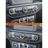 imageSavadicar HVAC Climate Control Panel Knob Trim Kit ampamp Light Control Switch Cover Air Conditioner Knob Aluminum Alloy Ring for 20182025 Jeep Wrangler JL JLU ampamp Gladiator JT Interior AccessoriesOrangeGreen