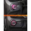 imageSavadicar HVAC Climate Control Panel Knob Trim Kit ampamp Light Control Switch Cover Air Conditioner Knob Aluminum Alloy Ring for 20182025 Jeep Wrangler JL JLU ampamp Gladiator JT Interior AccessoriesOrangePink