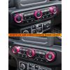 imageSavadicar HVAC Climate Control Panel Knob Trim Kit ampamp Light Control Switch Cover Air Conditioner Knob Aluminum Alloy Ring for 20182025 Jeep Wrangler JL JLU ampamp Gladiator JT Interior AccessoriesOrangePink