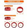 imageSavadicar HVAC Climate Control Panel Knob Trim Kit ampamp Light Control Switch Cover Air Conditioner Knob Aluminum Alloy Ring for 20182025 Jeep Wrangler JL JLU ampamp Gladiator JT Interior AccessoriesOrangeRed