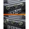 imageSavadicar HVAC Climate Control Panel Knob Trim Kit ampamp Light Control Switch Cover Air Conditioner Knob Aluminum Alloy Ring for 20182025 Jeep Wrangler JL JLU ampamp Gladiator JT Interior AccessoriesOrangeGreen