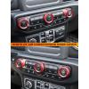 imageSavadicar HVAC Climate Control Panel Knob Trim Kit ampamp Light Control Switch Cover Air Conditioner Knob Aluminum Alloy Ring for 20182025 Jeep Wrangler JL JLU ampamp Gladiator JT Interior AccessoriesOrangeRed