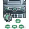 imageSavadicar HVAC Climate Control Panel Knob Trim Kit ampamp Light Control Switch Cover Air Conditioner Knob Aluminum Alloy Ring for 20182025 Jeep Wrangler JL JLU ampamp Gladiator JT Interior AccessoriesOrangeGreen